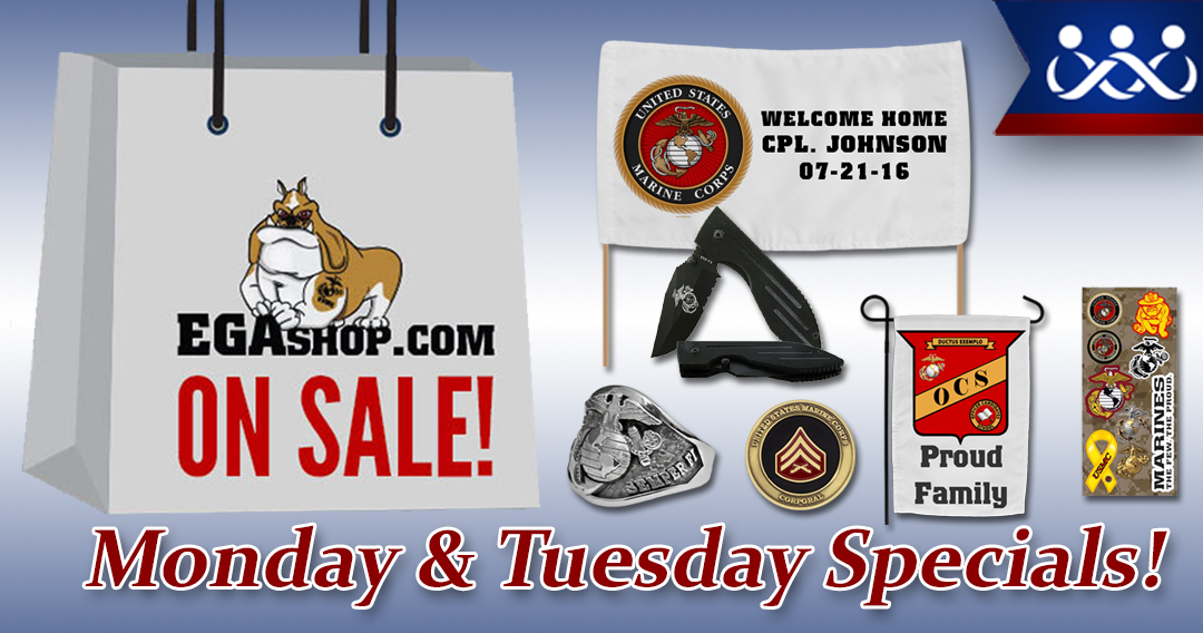 Monday and Tuesday Specials at the EGA Shop!